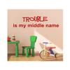 Dailinming PVC Wall Stickers English Trouble Children's playroom Living Room decorationWallpaper35.6cm x 121.9cm-Light Blue view 1