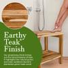EcoDecors Eleganto 18 Inch Natural Color Waterproof Teak Wood Shower Bench Stool Seat Chair For Inside Shower Provides Safety, Storage, and Organization For Bathroom Accessories view 4