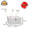 ARPAN Medium Resin Woven Storage Basket Box with Lid & Lock, M, White view 4