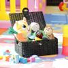 Arpan Small Resin Woven Storage Basket Box With Lid & Lock - Black view 3