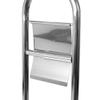 Bath Vida Toilet Brush and Paper Holder Round Base Stainless Steel Bathroom Stand view 2