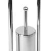 Bath Vida Toilet Brush and Paper Holder Round Base Stainless Steel Bathroom Stand view 3