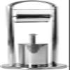 Bath Vida Toilet Brush and Paper Holder Round Base Stainless Steel Bathroom Stand view 4