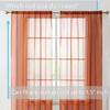 HLC.ME Rust Burnt Orange Sheer Voile Window Treatment Rod Pocket Curtain Panels for Bedroom and Living Room (54 x 84 inches Long, Set of 2) view 2