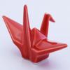 Arita Ware Misobu Kitagawa Chopsticks Rest Folding Crane Red view 2