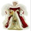 Windy Hill Collection 14" Inch Standing Red Floral Angel Christmas Tree Topper or Table Top 416570 view 1