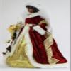 Windy Hill Collection 14" Inch Standing Red Floral African American Black Angel Christmas Tree Topper or Table Top 414570A view 3