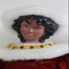 Windy Hill Collection 14" Inch Standing Red Floral African American Black Angel Christmas Tree Topper or Table Top 414570A view 4