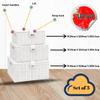 ARPAN Set of 3 Resin Woven Utility Storage Basket Box With Lid & Lock (White) view 4