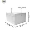 ARPAN Paper Rope Woven Storage Xmas Hamper Basket Box with White Cloth Lining, Large, Meidum, Small view 3