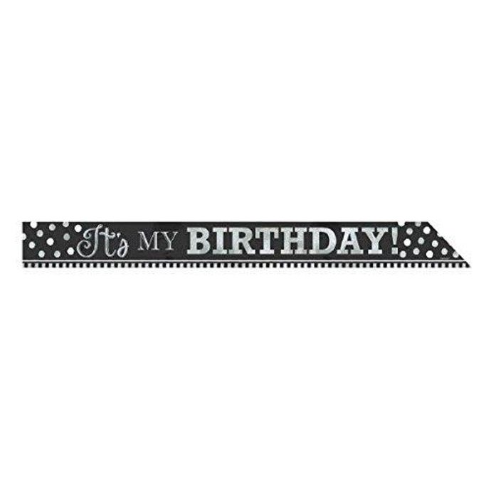 Amscan High Quality Black & White Sash, 16" and 7", Black/White