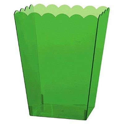 Amscan Fun-Tastic Kiwi Scalloped Large Party Container, 7-3/4", Green