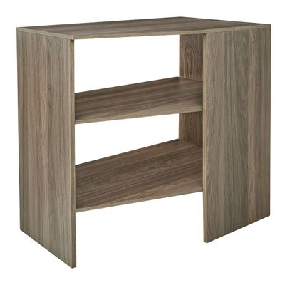 ClosetMaid SuiteSymphony Wood Corner Shelf Unit, 2 Shelves, Adjustable, Stacking, for Storage, Closet, Clothes, Shoes, Dcor, Natural Gray