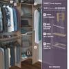 ClosetMaid SuiteSymphony Wood Corner Shelf Unit, 2 Shelves, Adjustable, Stacking, for Storage, Closet, Clothes, Shoes, Dcor, Natural Gray view 4