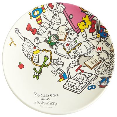 Skater melamine plate 20cm Doraemon Kitty MPL20P