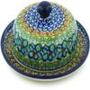 Polmedia Polish Pottery Dish with Cover UNIKAT - Mardi Gras Pattern Handmade in Boleslawiec Poland by Ceramika Artystyczna + Certificate of Authenticity view 1