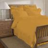 200 Thread Count 5 Piece Edge Ruffle Duvet Cover Set with Extra Pillow Shams California Queen 100% Egyptian Cotton Gold view 1