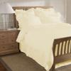 400 Thread Count 3 Piece Edge Ruffle Duvet Cover Set with Matching Pillow Shams California Queen 100% Egyptian Cotton Ivory view 1