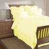 400 Thread Count 3 Piece Edge Ruffle Duvet Cover Set with Matching Pillow Shams Full 100% Egyptian Cotton Butter view 1