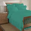 200 Thread Count 5 Piece Edge Ruffle Duvet Cover Set with Extra Pillow Shams Twin XL 100% Egyptian Cotton Cyan view 1