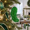 Salted Pickle Glass Christmas Ornament view 2