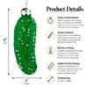 Salted Pickle Glass Christmas Ornament view 3