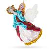 Angel Playing Music on Harp Glass Christmas Ornament view 1