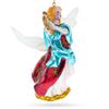 Angel Playing Music on Harp Glass Christmas Ornament view 2