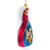 Angel with Three Wise Men Glass Christmas Ornament view 2