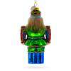 Colorful Nutcracker Glass Christmas Ornament view 3