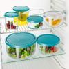 Bormioli Rocco Frigoverre Set of 5 Glass Food Storage Container Transparent 388840-SK5 Transparent view 4