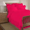200 Thread Count 5 Piece Ruffle Hem Duvet Cover Set with Extra Pillow Shams California Queen 100% Egyptian Cotton Hot Pink view 1