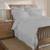 400 Thread Count 3 Piece Ruffle Hem Duvet Cover Set with Matching Pillow Shams Full/Queen 100% Egyptian Cotton Silver view 1