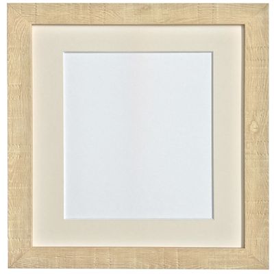 FRAMES BY POST Deep Grain Picture Photo Frame, Recycled Plastic, Light Brown with Ivory Mount, 14 x 8 Image Size 10 x 4 Inch