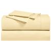 Abripedic Solid 300-Thread-Count, 100-Percent Cotton Percale, Breathable Crispy Split-King Sheets Set for Adjustable Beds, Gold view 3