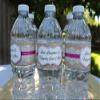 48 Burlap and Lace Waterproof Water Bottle Stickers for Favor Bags | Love, Laughter & Happily Ever After | (Wild Orchid) view 3