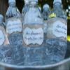 48 Burlap and Lace Waterproof Water Bottle Stickers for Favor Bags | Love, Laughter & Happily Ever After | (Wild Orchid) view 4