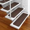 House, Home and More Set of 12 Adhesive Carpet Stair Treads - Chocolate Brown - 8 Inches X 27 Inches view 2