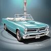 1965 PONTIAC GTO CONVERTIBILE - Palmetto green - ART PRINT POSTER BY ARTIST DANNY WHITFIELD - SIZE 20 X 30 view 1