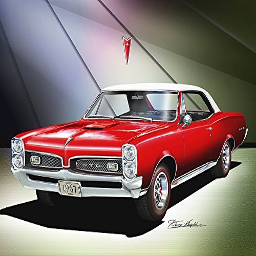 1967 PONTIAC GTO COUPE Montero red - ART PRINT POSTER BY ARTIST DANNY WHITFIELD - SIZE 20 X 30