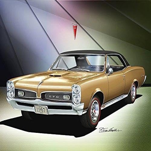 1967 PONTIAC GTO COUPE Coronado gold - ART PRINT POSTER BY ARTIST DANNY WHITFIELD - SIZE 20 X 30