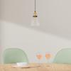 Linea di Liara Fiorentino Large Glass Pendant Light Fixture Modern Farmhouse Bell Shaped Kitchen Pendant Lighting Over Island Black and Gold Pendant Light Shade Over Sink Lighting Fixtures, UL Listed view 2