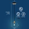 Linea di Liara Fiorentino Large Glass Pendant Light Fixture Modern Farmhouse Bell Shaped Kitchen Pendant Lighting Over Island Black and Gold Pendant Light Shade Over Sink Lighting Fixtures, UL Listed view 3