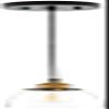 Linea di Liara Fiorentino Large Glass Pendant Light Fixture Modern Farmhouse Bell Shaped Kitchen Pendant Lighting Over Island Black and Gold Pendant Light Shade Over Sink Lighting Fixtures, UL Listed view 4