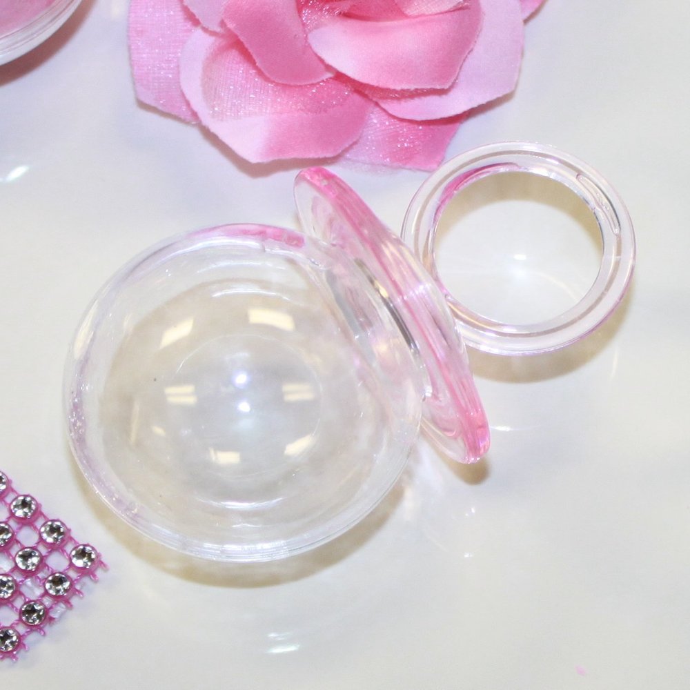 Pink Pacifier Shaped Baby Shower Favor Box for a Girl by FavorOnline