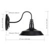 Lightess Black Wall Sconces Lighting Gooseneck Industrial Barn Lights Vintage Farmhouse Wall Lamp, CY-8 view 4