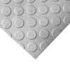 Rubber-Cal Coin Grip Metallic PVC Flooring, Silver, 2.5mm x 4' x 7', Model: 03-W265-S-07 view 2