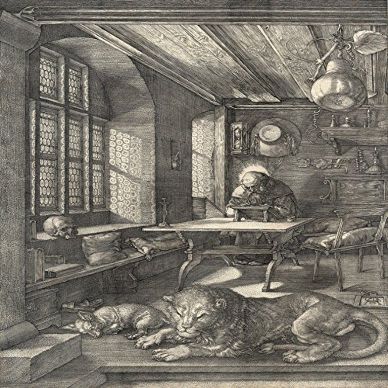 Albrecht Drer St. Jerome in His Study Circa 1514 : Art Print