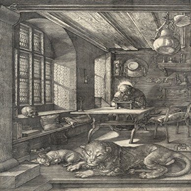 Albrecht Drer St. Jerome in His Study Circa 1514 : Art Print