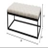 Diamond Sofa Mateo Black Powder Coat Metal Large Linen Tufted Bench - Desert Sand Linen view 2